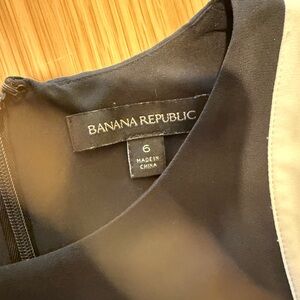 Banana Republic Two-Tone Black and Cream Dress